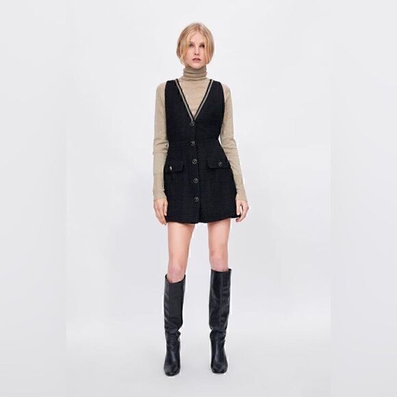 Zara Tweed Mini Dress - Picture 4 of 9